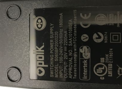 NEW Polk Audio S065BP200020 AC Adapter DC Power Supply Cord Charger PSU NEW Polk Audio S065BP200020 AC Adapter DC Power Supply Cord Charger PSU