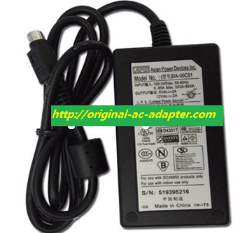 NEW APD 12V 2A 24W 5v 2A 5pin For HDD External Enclosure IEC60950 DA-30C01 519395216 Adapter NEW APD 12V 2A 24W 5v 2A 5pin For HDD External Enclosure IEC60950 DA-30C01 519395216 Adapter