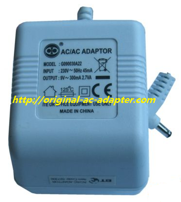 *Brand NEW* G090030A22 027300 9V ~ 300mA 2.7VA AC DC Adapter POWER SUPPLY *Brand NEW* G090030A22 027300 9V ~ 300mA 2.7VA AC DC Adapter POWER SUPPLY