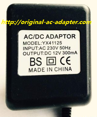 Brand NEW GENUINE Original YX41125 12V 300mA AC DC Adapter POWER SUPPLY Brand NEW GENUINE Original YX41125 12V 300mA AC DC Adapter POWER SUPPLY