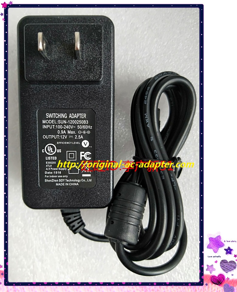 *Brand NEW* GENUINE Original SOY SUN-1200250B3 12V 2.5A FOR HKC X2380 AC DC Adapter POWER SUPPLY *Brand NEW* GENUINE Original SOY SUN-1200250B3 12V 2.5A FOR HKC X2380 AC DC Adapter POWER SUPPLY