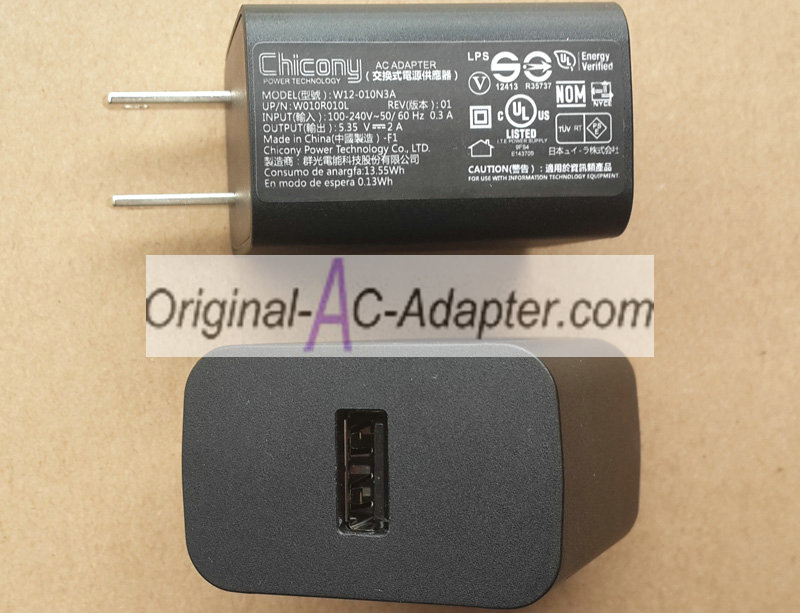 Chicony Mate Ascend D2 P2 P6 A199 MT1-U06 5.35V 2A Power AC Adapter Chicony Mate Ascend D2 P2 P6 A199 MT1-U06 5.35V 2A Power AC Adapter