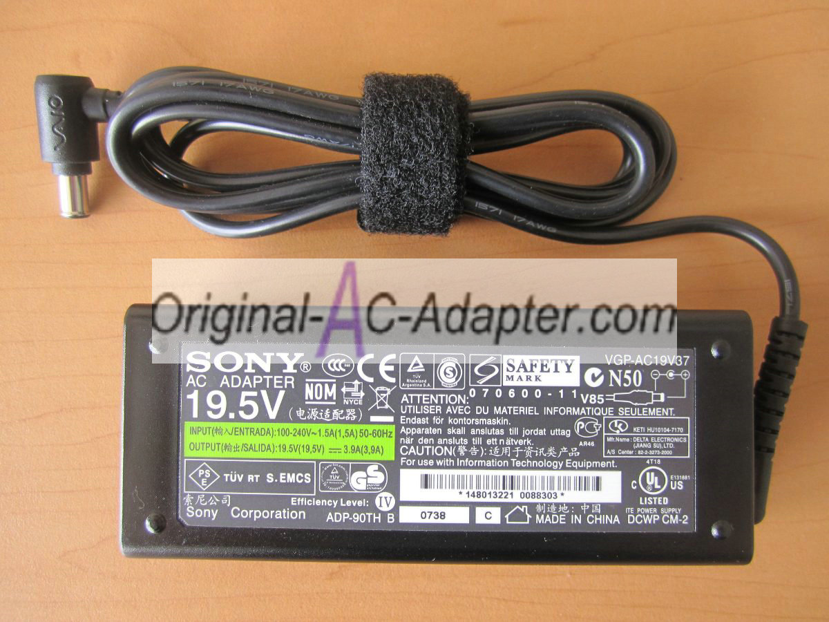Sony 19.5V 3.9A 6.5mm x 4.4mm Power AC Adapter Sony 19.5V 3.9A 6.5mm x 4.4mm Power AC Adapter