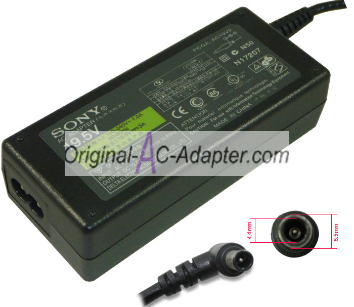 Sony 19.5V 3A 6.5mm x 4.4mm Power AC Adapter Sony 19.5V 3A 6.5mm x 4.4mm Power AC Adapter