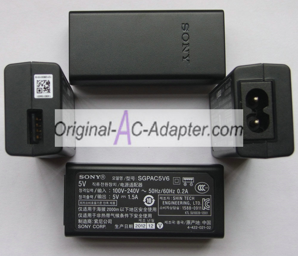 Sony SGPT133ESS 5V 1.5A 7.5W Power AC Adapter Sony SGPT133ESS 5V 1.5A 7.5W Power AC Adapter